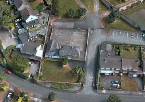 Aerial Old Farmhouse