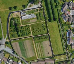 Aerial Upper and Lower Walled Gardens